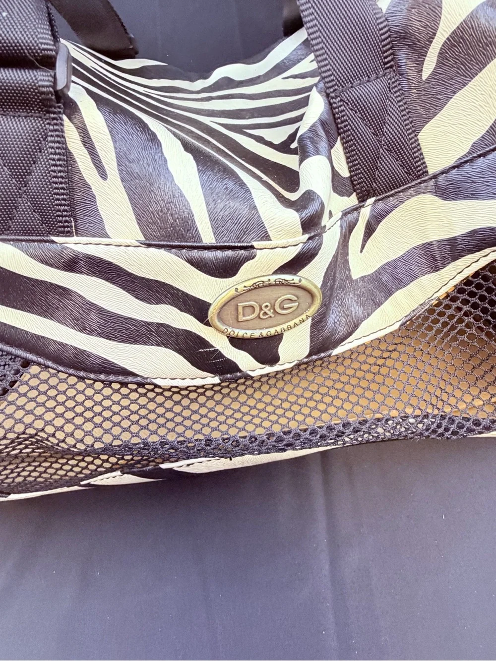 D&G Zebra-Print Duffel Bag - Black & White